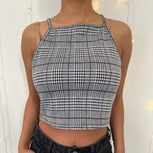 Plaid Halter Top